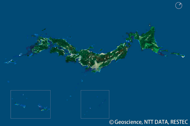 The map of Japan archipelago