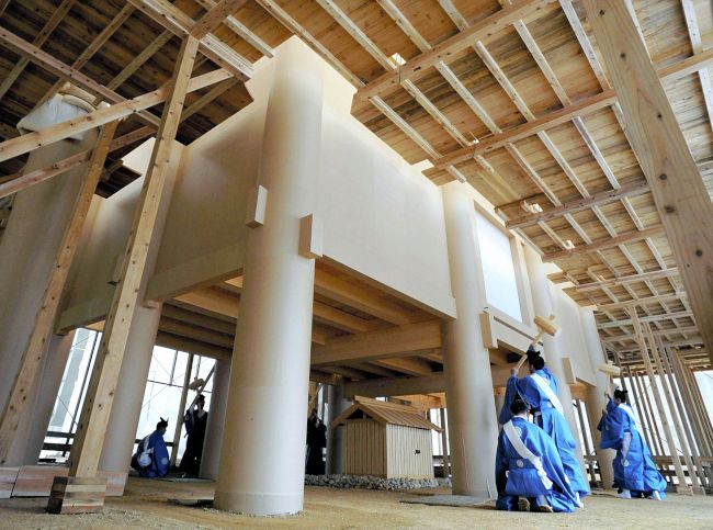 The even to start the consruction of a Japanese shrine.