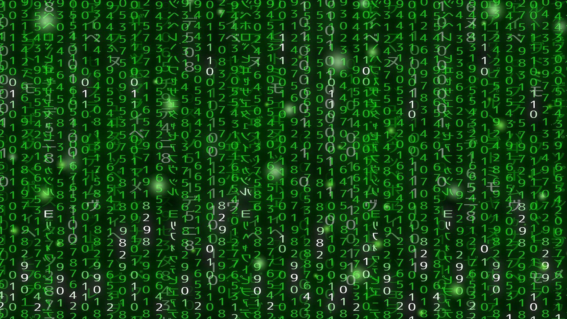 Codes in green, fully occupying a computer screen