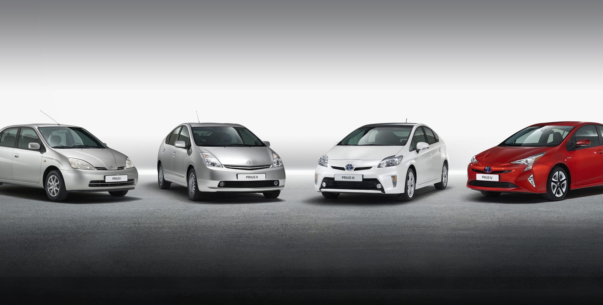 Four generations of Toyota Prius