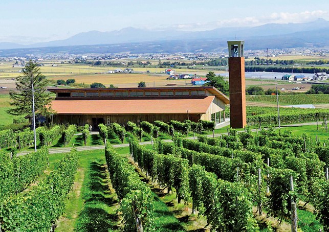 Rokkaitei in Furano, centered in the vineyard